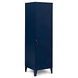 ID MARKET - Armoire vestiaire ESTER 1 porte métal bleu foncé design industriel - vignette