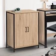 ID MARKET - Armoire basse DETROIT 2 portes design industriel - vignette