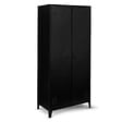 ID MARKET - Armoire vestiaire penderie ESTER 2 portes métal noir design industriel - vignette
