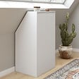 ID MARKET - Armoire sous pente 2 portes TOMI 60 x 50 x 110/70 cm blanc - vignette