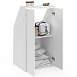 ID MARKET - Armoire sous pente 2 portes TOMI 60 x 50 x 110/70 cm blanc - vignette