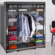 ID MARKET - Armoire de rangement penderie pliable vêtements en tissu PARIS dressing XXL - vignette