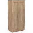 ID MARKET - Armoire 2 portes VITO hêtre penderie 80 cm avec étagères rangement maxi capacité - vignette