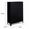 ID MARKET - Armoire basse ESTER 2 portes métal noir design industriel - vignette