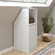 ID MARKET - Armoire sous pente 1 porte et 1 niche TOMI 40 x 50 x 110/70 cm blanc - vignette