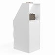 ID MARKET - Armoire sous pente 1 porte et 1 niche TOMI 40 x 50 x 110/70 cm blanc - vignette