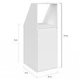 ID MARKET - Armoire sous pente 1 porte et 1 niche TOMI 40 x 50 x 110/70 cm blanc - vignette