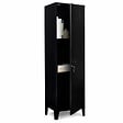 ID MARKET - Armoire vestiaire ESTER 1 porte métal noir design industriel - vignette