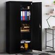 ID MARKET - Armoire métallique 80 cm 5 niveaux noire - vignette