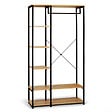 ID MARKET - Dressing penderie étagères L. 90 cm DETROIT design industriel - vignette