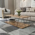 HABITAT ET JARDIN - Table basse en bois "Zisino" - 120 x 50 x 30 cm - Marron - vignette