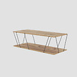 HABITAT ET JARDIN - Table basse en bois "Zisino" - 120 x 50 x 30 cm - Marron - vignette