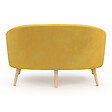 ID MARKET - Canapé banquette SONIA en velours jaune - vignette