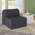 ID MARKET - Chauffeuse PALOMA en tissu gris anthracite - vignette