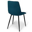 ID MARKET - Lot de 6 chaises MILA en velours mix color bleu x2, jaune ocre x2, rose x2 - vignette