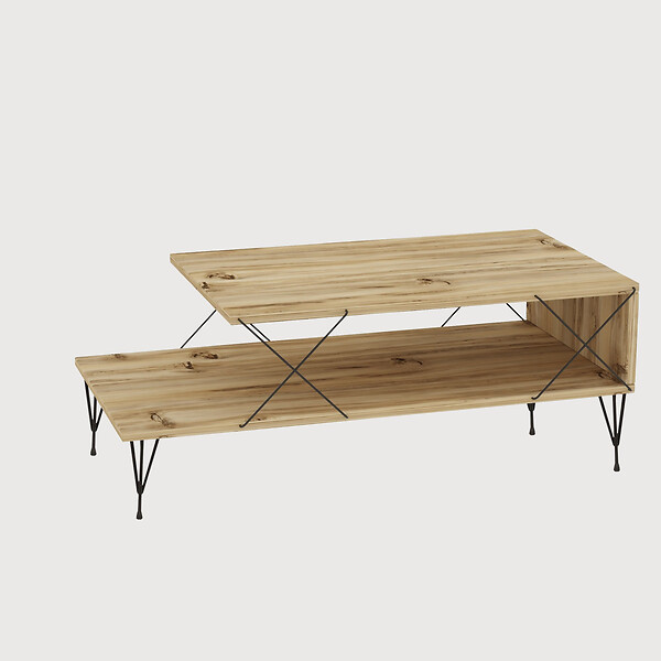 HABITAT ET JARDIN - Table basse en bois "Loire" - 100 x 50 x 40 cm - Marron - large