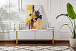 HABITAT ET JARDIN - Meuble TV en bois "Serenity" - 180 x 29 x 50 cm - Blanc - vignette