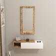 HABITAT ET JARDIN - Console avec miroir en bois "Vien " - 82 x 29 x 15 cm - Blanc - vignette
