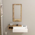 HABITAT ET JARDIN - Console avec miroir en bois "Vien " - 82 x 29 x 15 cm - Blanc - vignette