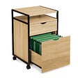 ID MARKET - Caisson de bureau support imprimante DETROIT 2 tiroirs design industriel - vignette