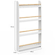ID MARKET - Bibliothèque murale enfant PAULETTE 4 étagères blanc et bois - vignette