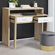 ID MARKET - Bureau extensible MAX façon hêtre et blanc - vignette