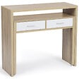 ID MARKET - Bureau extensible MAX façon hêtre et blanc - vignette