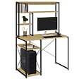 ID MARKET - Bureau avec étagères de rangement DETROIT design industriel - vignette