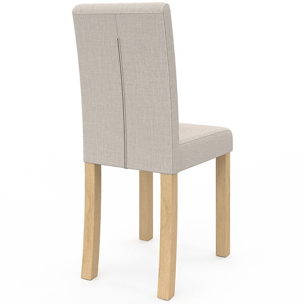 ID MARKET - Lot de 6 chaises POLGA capitonnées mix color taupe, beige et marron - large