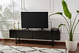 HABITAT ET JARDIN - Meuble TV en bois "Serenity" - 180 x 29 x 50 cm - Noir - vignette