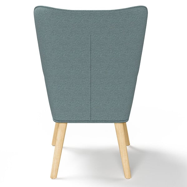 ID MARKET - Fauteuil scandinave IVAR en tissu vert eucalyptus - large