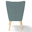 ID MARKET - Fauteuil scandinave IVAR en tissu vert eucalyptus - vignette