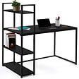 ID MARKET - Bureau bibliothèque DELSON noir design industriel - vignette