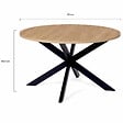 ID MARKET - Table basse ronde ALIX pied araignée 70 cm bois et noir - vignette
