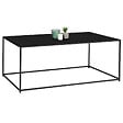 ID MARKET - Table basse rectangulaire DAVIS 113 cm en métal noir mat design industriel - vignette
