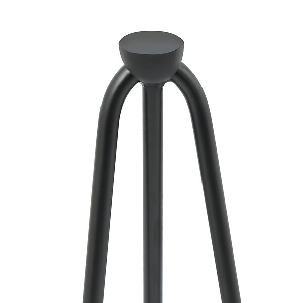 ID MARKET - Lot de 4 pieds épingle 40,5 cm pour table noir design industriel - large