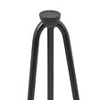 ID MARKET - Lot de 4 pieds épingle 40,5 cm pour table noir design industriel - vignette