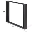ID MARKET - Lot de 2 pieds de table carré PHOENIX noir 75 cm - vignette