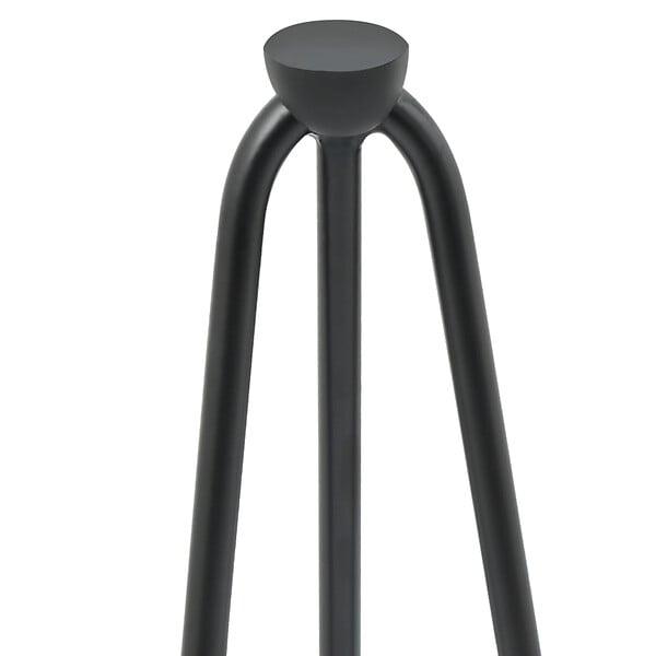 ID MARKET - Lot de 4 pieds épingle 71 cm pour table noir design industriel - large
