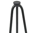 ID MARKET - Lot de 4 pieds épingle 71 cm pour table noir design industriel - vignette