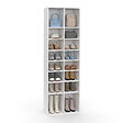 ID MARKET - Etagère à chaussures 16 compartiments blanc - vignette