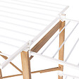 ID MARKET - Séchoir à linge pliable DELUXE capacité 22M avec tringle blanc et effet bois - vignette