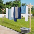 ID MARKET - Etendoir à linge extérieur MADERA capacité 12M en bois - vignette