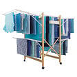 ID MARKET - Séchoir à linge pliable DELUXE capacité 27M blanc et effet bois - vignette