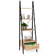 ID MARKET - Etagère échelle 4 niveaux avec tiroir DETROIT design industriel - vignette
