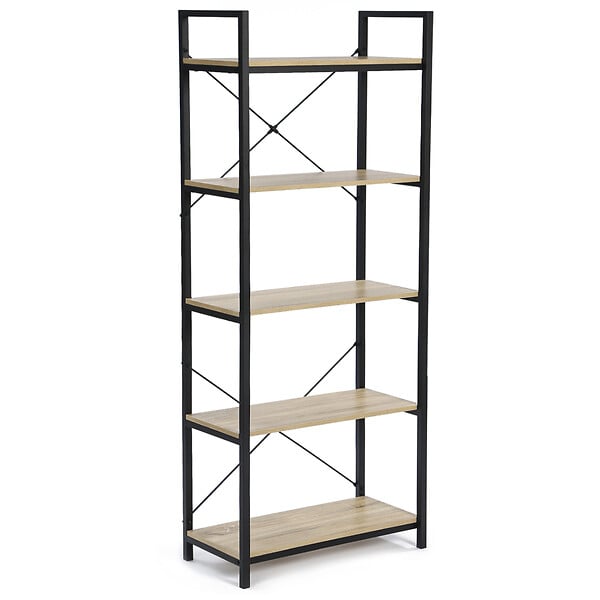 ID MARKET - Etagère 5 niveaux DETROIT design industriel 170 cm - large