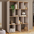 ID MARKET - Etagère bibliothèque JENA 4 niveaux blanc et effet bois 143 cm - vignette