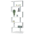 ID MARKET - Etagère bibliothèque SOFIA forme S bois blanc 189 cm - vignette