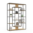 ID MARKET - Etagère bibliothèque DETROIT avec 11 compartiments design industriel 143 cm - vignette