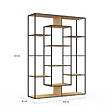 ID MARKET - Etagère bibliothèque DETROIT avec 11 compartiments design industriel 143 cm - vignette